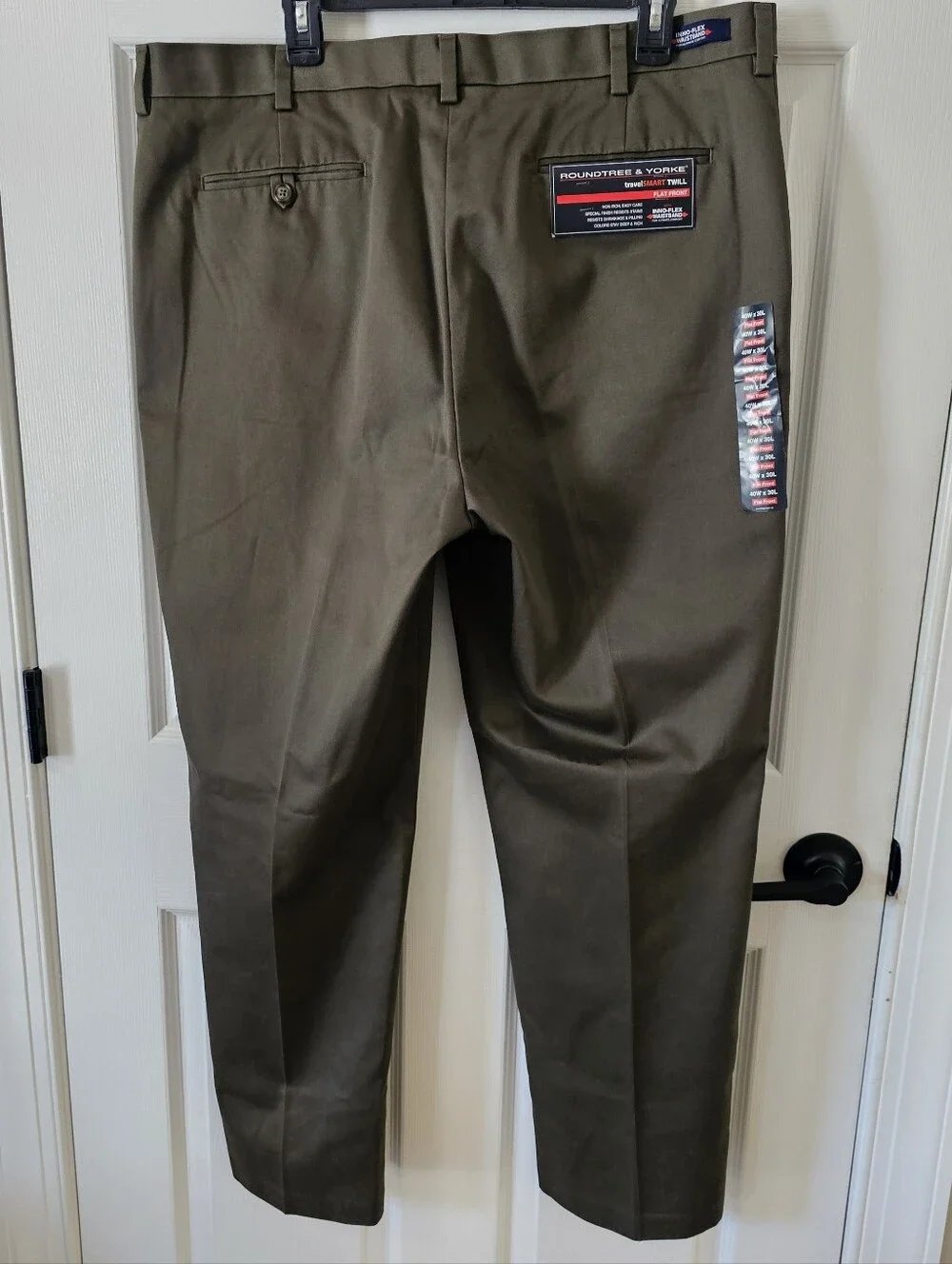 Roundtree & Yorke NWT Travel Smart Classic Fit Flat Front dress pants 40x30